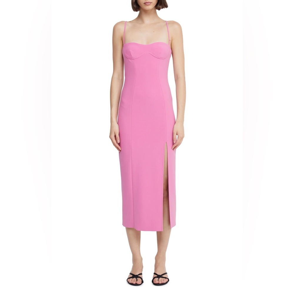 Bec Bridge Marisol Crepe Midi Dress in Pink
